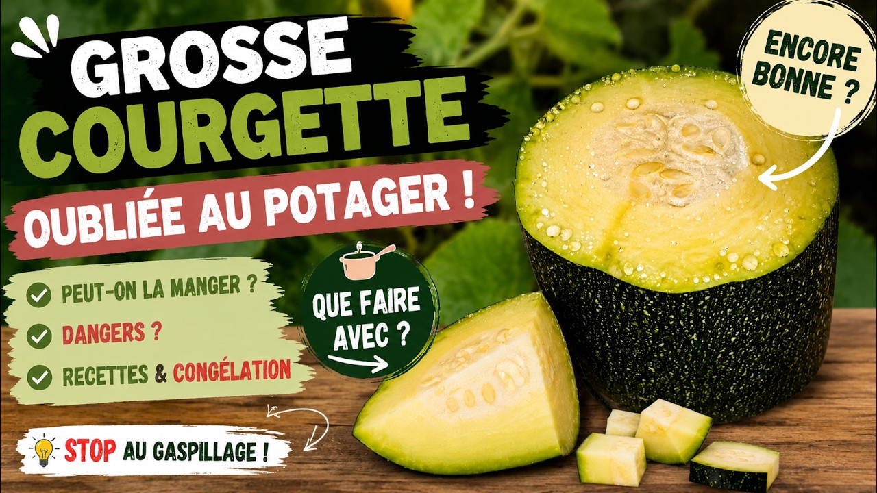 Grosse courgette oubliée au potager, peut on encore la manger? Que faire avec ?