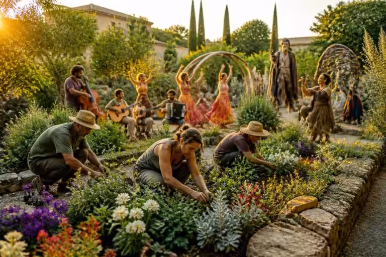 Aux jardins de l’Ubac à Forcalquier : une symphonie entre spectacles vivants et passion du jardinage