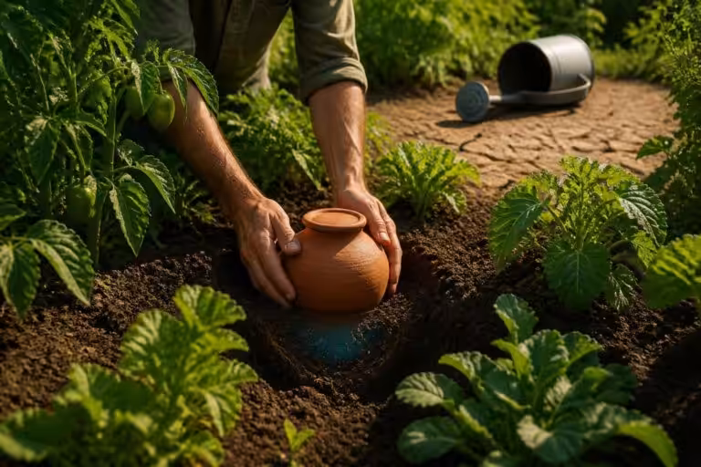 découvrez l'élément secret utilisé chaque été pour garder votre potager hydraté sans arrosage pendant 10 jours, réduisant ainsi le gaspillage et facilitant l'entretien de vos plantes.